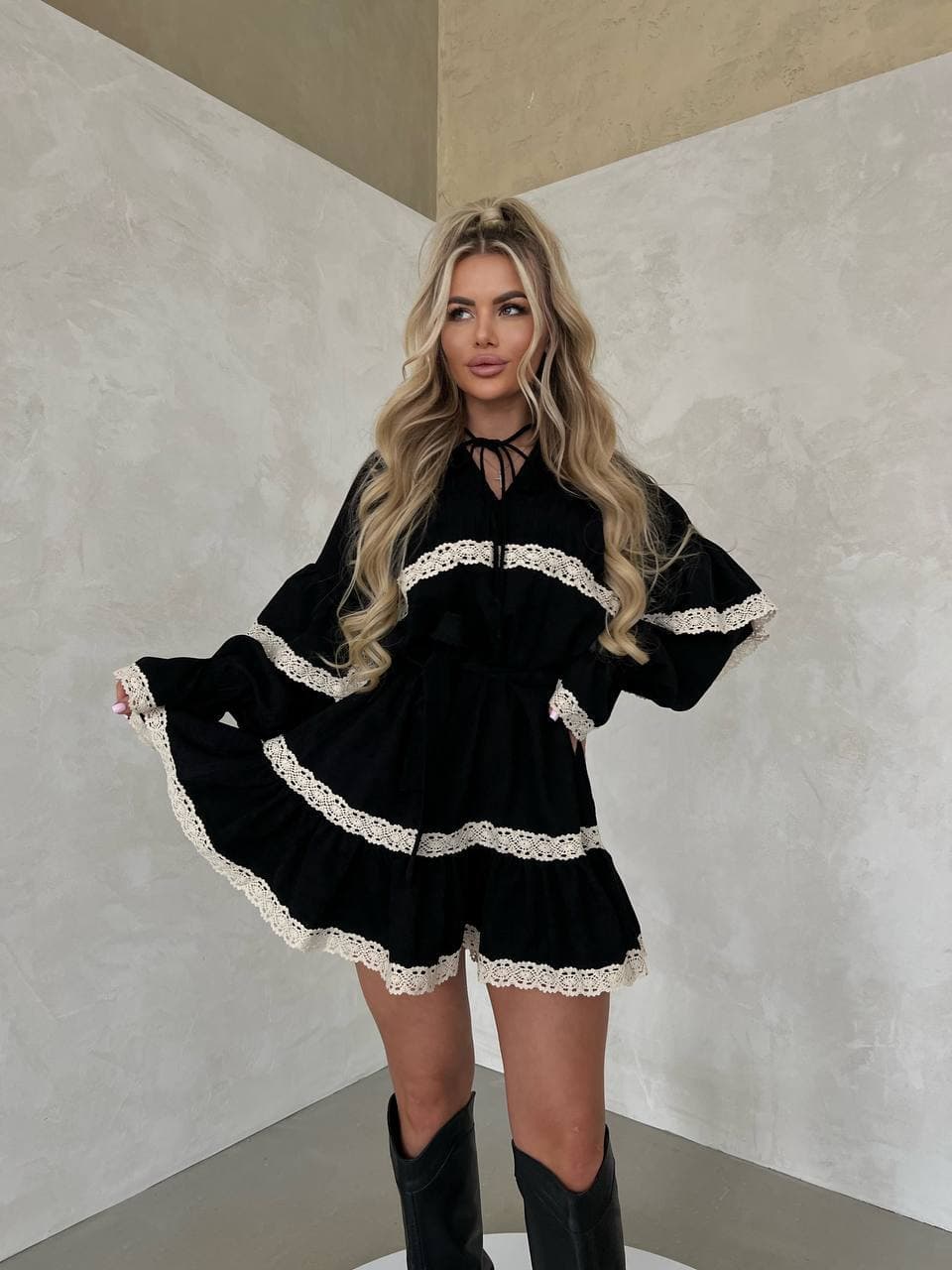 Сукня міні Baby Velour — 2