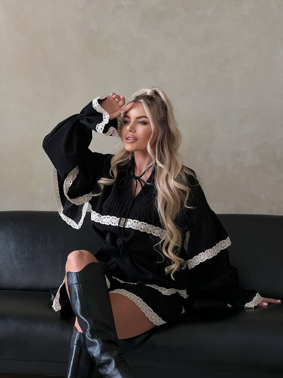 Сукня міні Baby Velour — 3