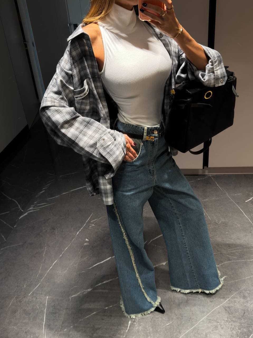 Джинси Wide Leg з необробленими краями